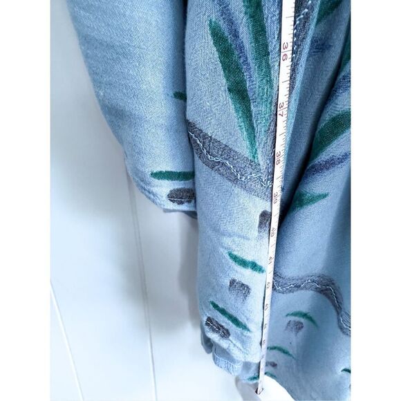 Advance Apparels Hawaiian Palm Tree V-Neck Tie Dye Umbrella Dress Beach Vacation - Picture 8 of 10